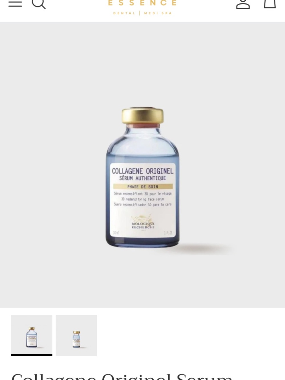 Biologique Recharge…Collagene Originel Serum - Clear Bottle